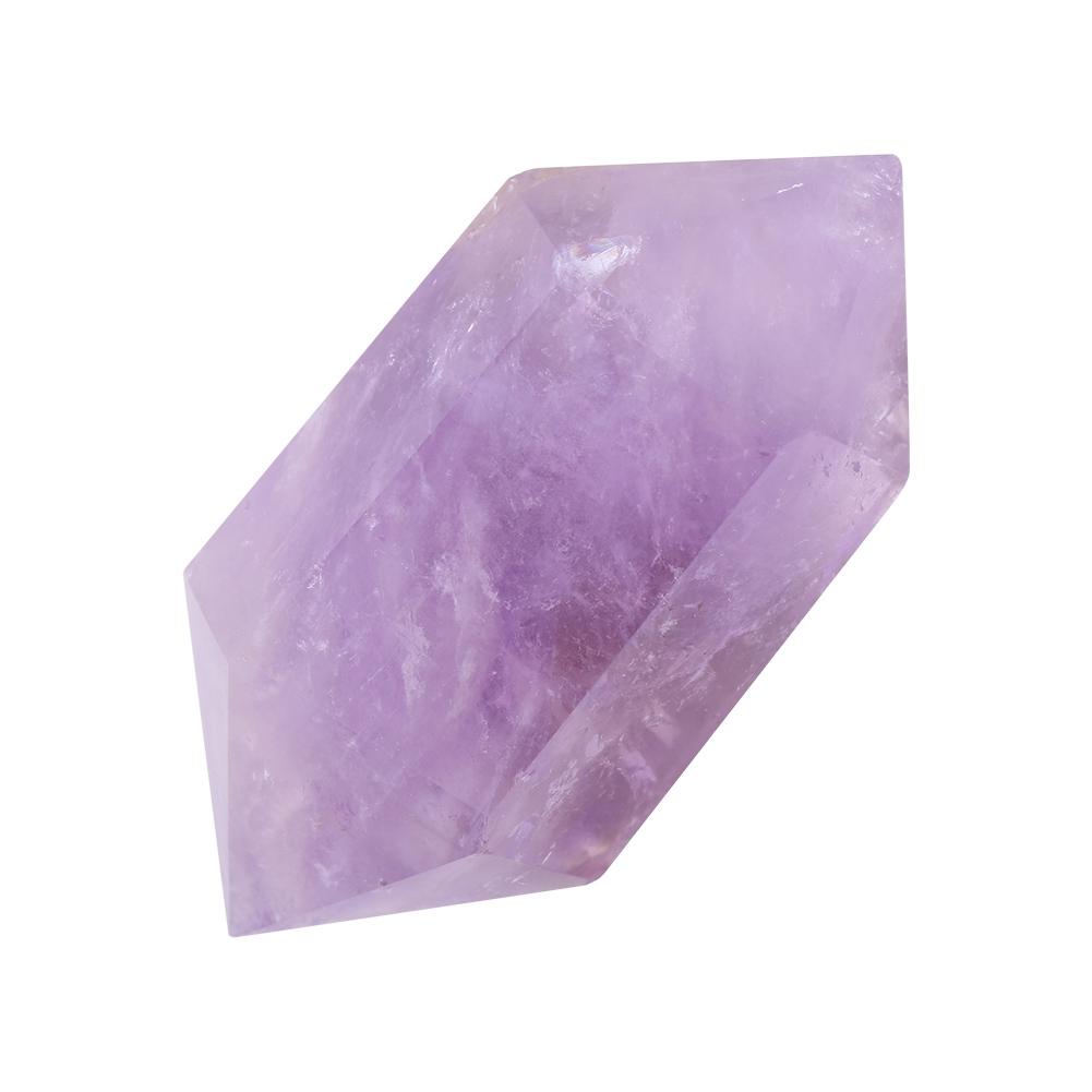 Amethyst Quartz Purple, Stone 4.5cm Double Pointed Prism for Home Decoration Jewelry Making Fish Potted Plants Foot with Crtive Shap
