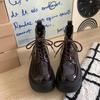 Туфли Лолиты Женские Низкие Туфли Ботинки-Женские Ботильоны Женские Рок Осень Верховая езда Кожа Ретро Мотоциклетные ботинки Лакированные Ботинки для верховой езды