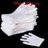 White Inspection Cotton Work High Stretch Gloves Coin Jewelry Lightweight