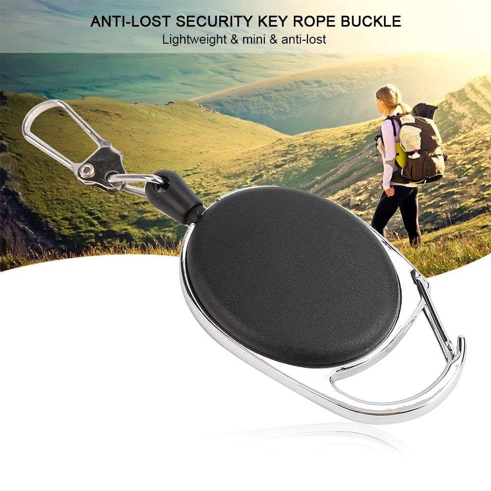 60 см нейлоновый трос выдвижной брелок растягивающийся застежка ключи анти-потерять брелок (10 шт)