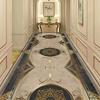 European Style Luxury Corridor Carpet Golden Stripes Decor Hotel Non-slip Runners Rugs Villa Stair Passageway Custom Long Mats