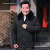 Men's Winter Cotton Jacket - Plush Lined, Ideal for Middle-Aged & Elderly