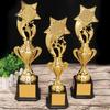 Plastic Award Trophy Golden Plating Winner Award Trophy Toy  Children's Performances Figurines