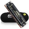 East Top Blues E 20 Brass Canvas Cleaning Diatonic Harmonica for Beginners and Study and Practice Harmonica, 10-Hole, Key, Tones, Cover, Case, Cloth,