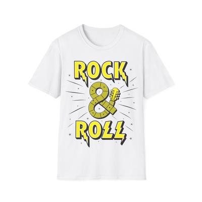 Футболка Rock'n'Roll Guitar, Унисекс футболка софтстайл, Топ для меломана, Рокерская футболка