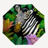 1pc Zebra Jungle Automatic Open/Close Umbrella - Compact Travel Umbrella, Gift for Birthday, Holiday yy260106077