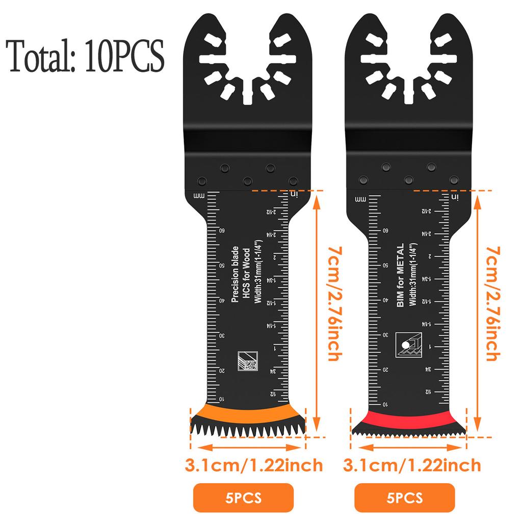 Набор из 5-12 шт. полотен для осцилляционной пилы, профессиональные полотна для мультитула с японским зубом, резка дугообразной кромкой для резки дерева и пластика