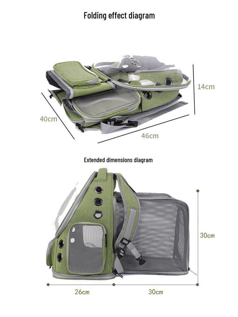 Вентилируемый рюкзак-переноска для кошек большой вместимости - Портативный дизайн космической капсулы для прогулок