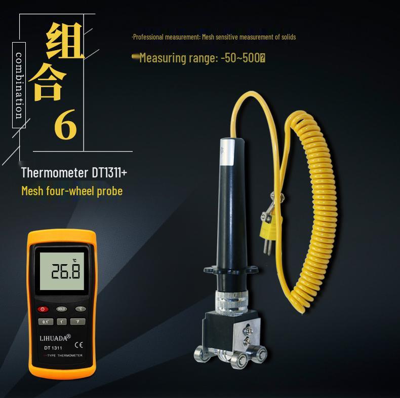 K-Type Digital Thermocouple Thermometer with Probe - High-Precision Industrial Temperature Meter.