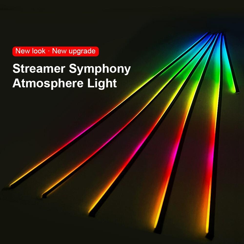 14 In 1 Car Symphony Ambient Light RGB LED Atmosphere Acrylic Strip Remote APP