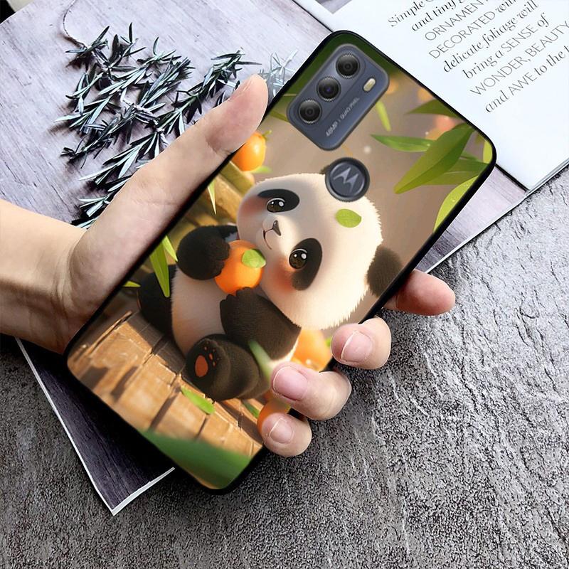 Чехол для телефона с пандой для Moto G84 G22 G32 G42 G52 G62 G53 G72 G60 G60S G100 G10 G20 G30 G13 G50 G 5G G Pure