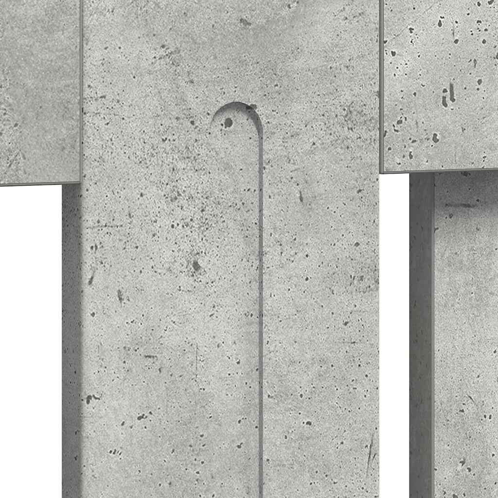 Radiator Cover Concrete Grey 172 x 19 x 81.5 cm Wood Based Material