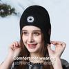 Зимняя светодиодная шапка-наушники Bluetooth для улицы, теплая, стерео, для музыки, гарнитура для звонков hands-free, перезаряжаемые наушники, моющаяся шапка, подарки
