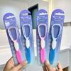 Adult Portable Silicone Scraper Tongue Scraper Oral Cleaner Brush Fresh Breath Cleaning Coated Toothbrush Hygiene Care Tools