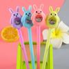 1 шт., канцелярские принадлежности, милая гелевая ручка с блестками Kawaii Rabbit, школьные канцелярские принадлежности, креативная милая, милая ручка