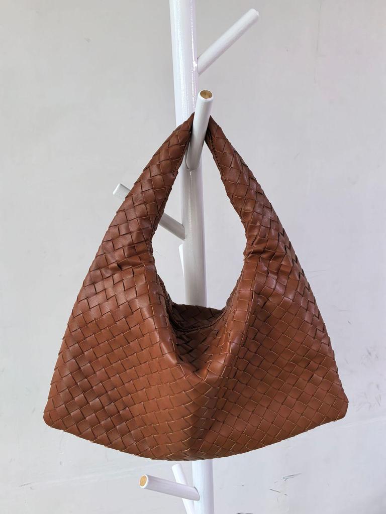 Плетеная женская сумка для пельменей: Осенне-зимняя мода, вместительная, трендовая универсальная сумка для поездок на работу