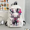 Graffiti Print Schoolbag Women's Lightweight Cute Backpack Junior High School Student Backpack