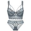 Hot Sale Sexy Ultra-thin Cup Bralette Lace High-end Embroidery Push Up Bra Set Classic Hollow Women Underwear Plus Size Lingerie