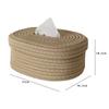 Handmade Nordic Style Tissue Box Rectangular Design Cotton and Hemp Threads Keep Your Tissues Neat and within Reach
