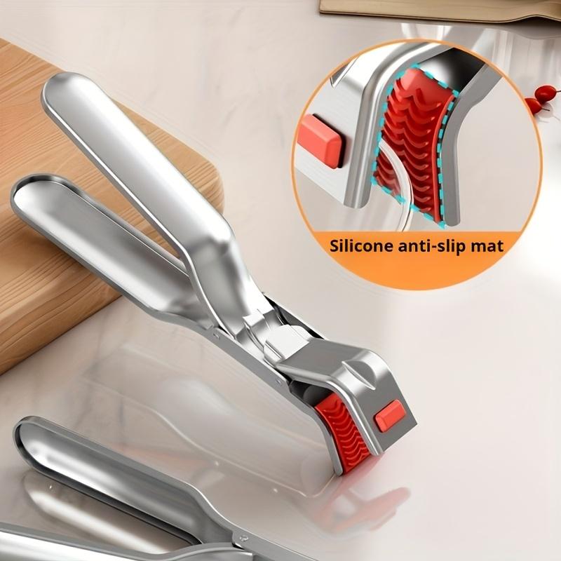 Stainless Steel Heat-Resistant Tongs for Bowls, Non-Slip Kitchen Clips, Multifunctional Steaming And Serving Tongs
