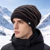 Fleece Lined Cuffed Brim Beanie Thickened Knit Cuffed Beanie New Slouchy Beanie Hat  Cold Weather