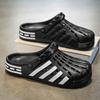 Fashion 2025  Summer EVA Lightweight Slippers For Men Women Garden Shoes Outdoor Striped Classic Clogs Men's Beach Sandals Casual Shoes