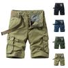 Men's Casual Comfortable Cargo Shorts - Multi-Pocket, Beltless