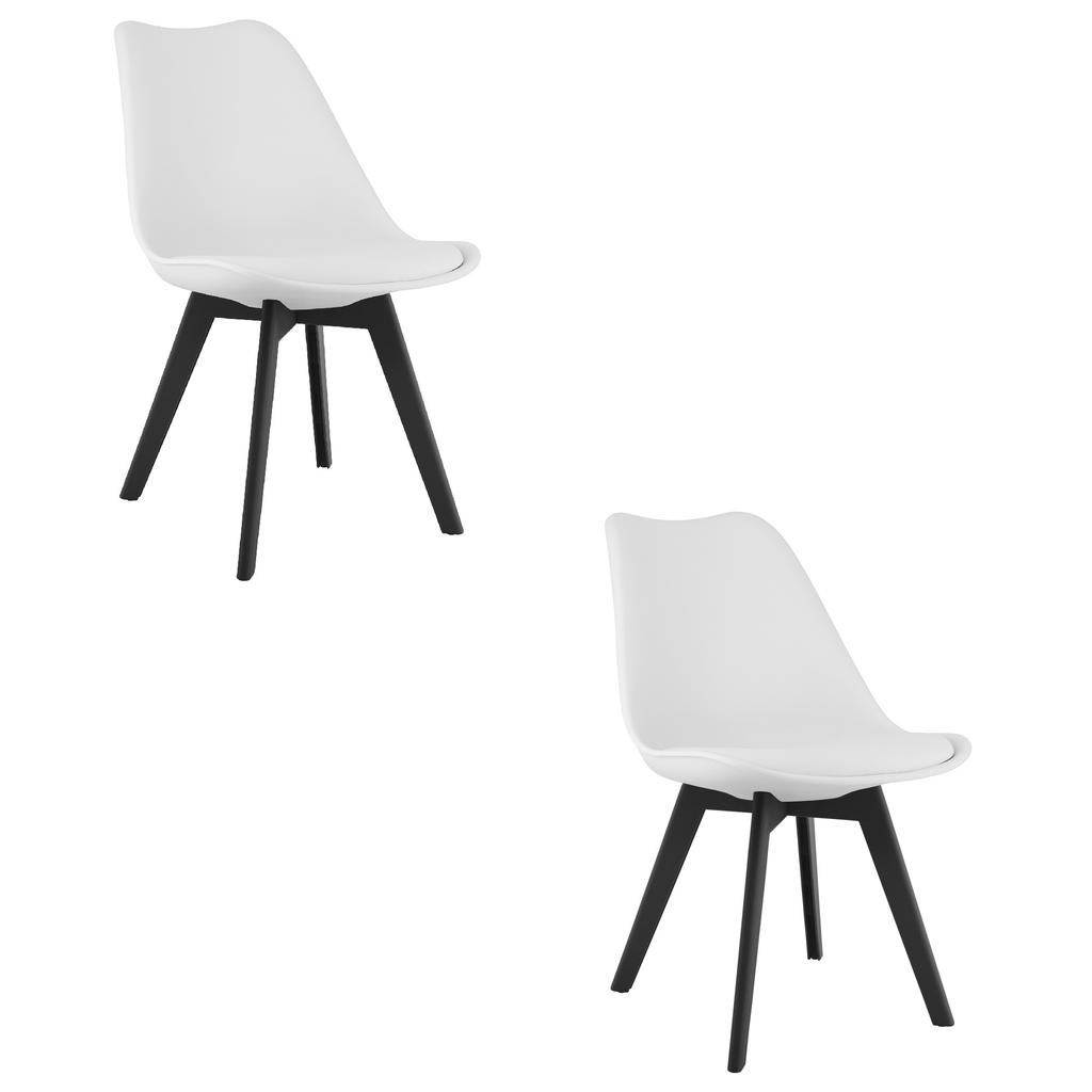 MARK chair - white / black legs x 2