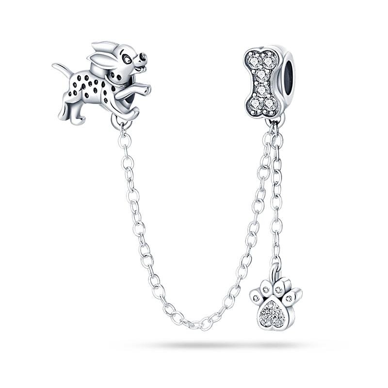 New 925 Silver Color Evil Eye Stars Moon Butterfly Cat Safety Chains Charms Beads Fit Diy 925 Bracelets DIY Jewelry