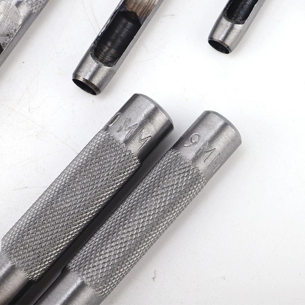 10pcs Leather Hole Punching Tools Leather Hollow Drilling Puncher Kit 1-10mm Clothing Leathercraft DIY Accessories