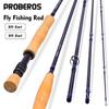 Yem OltaTaşınabilir Sinek Çubuk Dört Bölüm Sinek Olta 9 Feet 2.7 Metre 6wt 8wt Karbon Akışı Sinek Olta