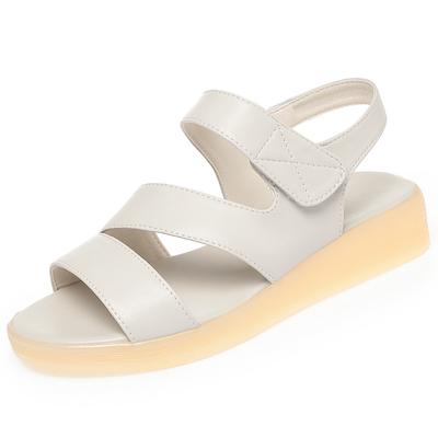 Модные сандалии AIYUQI 2025 новые женские сандалии Плоские нескользящие римские сандалии для женщин Летняя женская обувь больших размеров