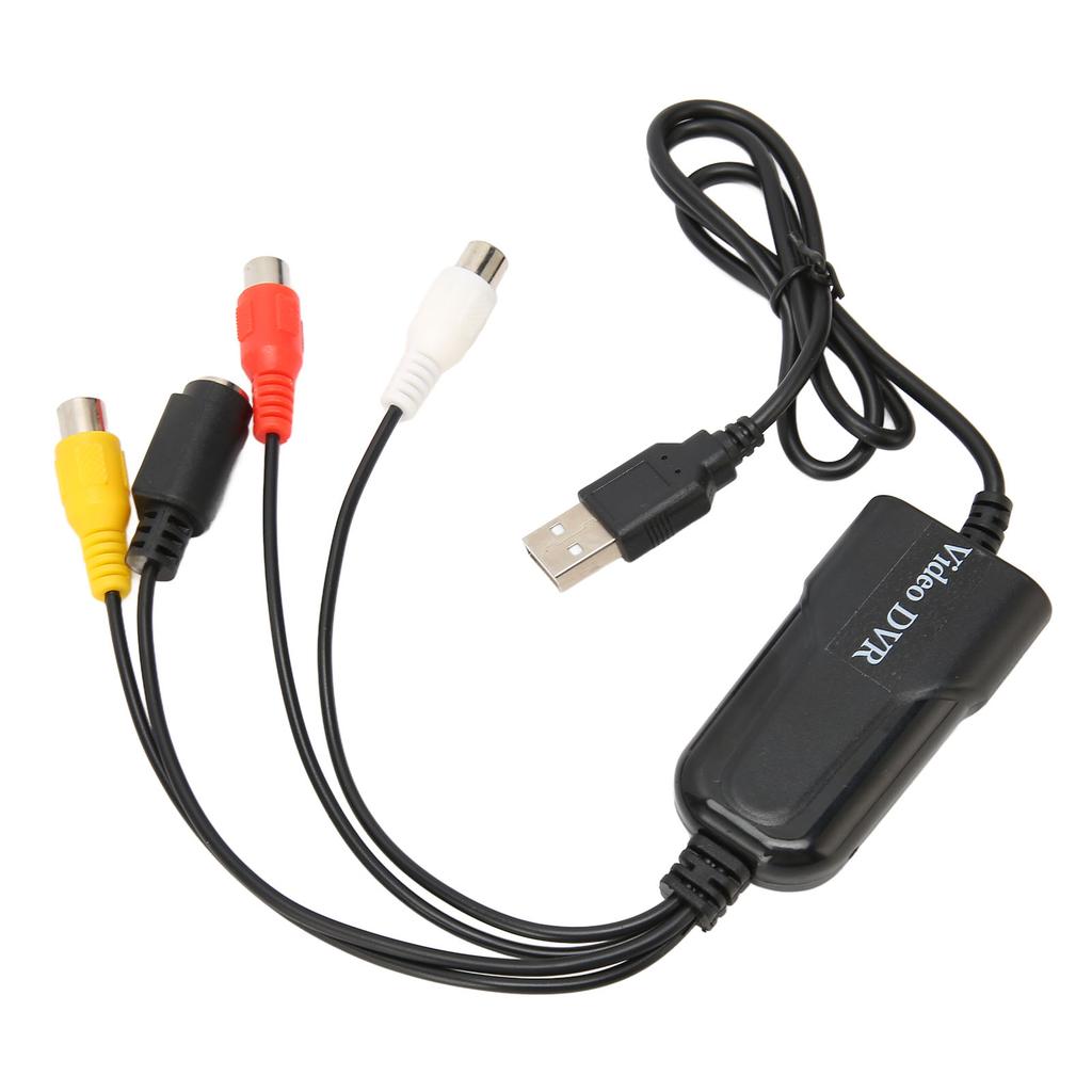 Video Capture Card Device RCA to USB Sound Video Converter VHS DV VCR Hi8 DVD to Digital Converter for Windows for OS X