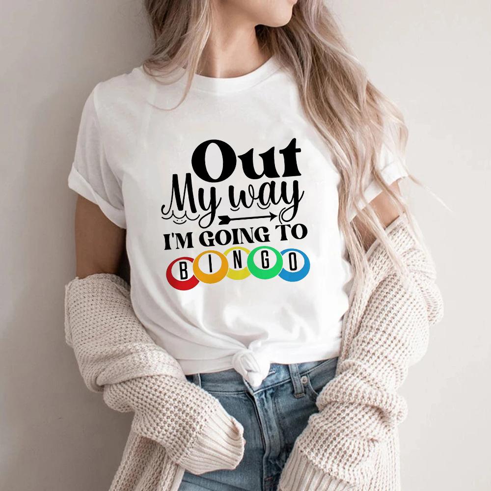 Bingo Night Print Graphic Streetwear Fashion TShirts Harajuku Clothes Short Sleeve Summer Tee Casual FeUnisex Tops