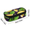 Pencil Case Practical 300D Polyester Full Zipper Closure with Mesh Pocket Removable Divider and Pen Slots for Student Stationery