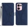 For Oppo Reno13 Pro 5G Case Skin Touch Lines Imprinted PU Leather Flip Phone Cover
