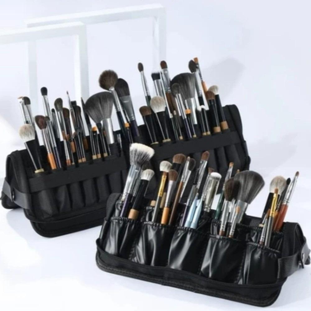 Folding Professional Cosmetic Brushes Bag 14/29 Holes Cosmetic Brush Container  Makeup Artist
