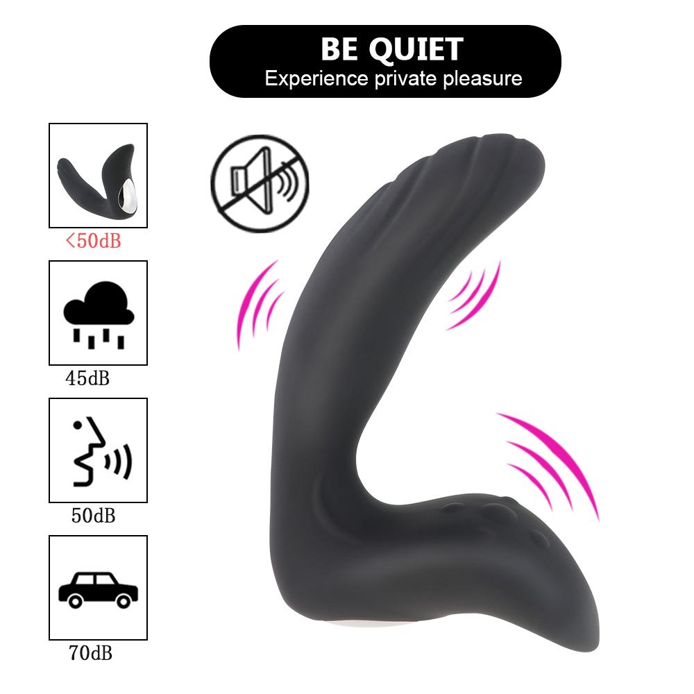 Prostate Massager Anal Vibrator 10 Modes Delay Ejaculation G Spot Stimulation Butt Plug Vibrating Dildo Sex Toy for Adult Couple