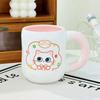 Cat Cup Household Set High Temperature Resistant Water Cup with Lid Spoon Cartoon Mug High Appearance Large Capacity Ceramic Cup