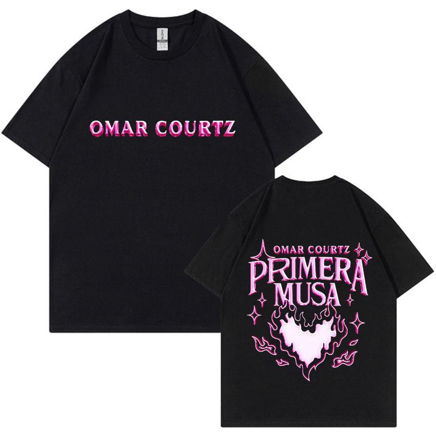 Harajuku Product Tshirt Omar Courtz Primera Musa Album Tour Men Hiphop Fashion Highquality Casual Cotton Shortsleeved