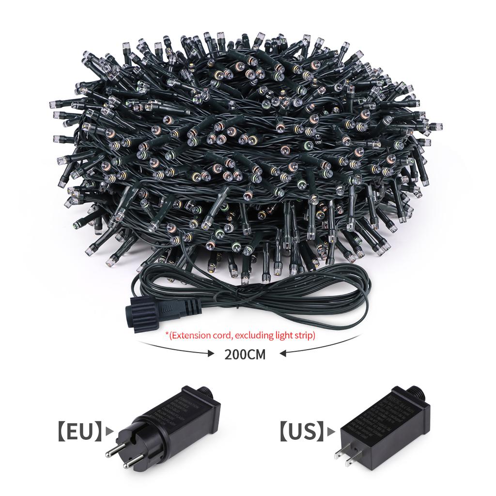 10M-100M Светодиодная гирлянда-нить Феи Рождественский свет Водонепроницаемый Уличный Внутренний Для Дерева Улица Свадьба Вечеринка 2025 Украшение