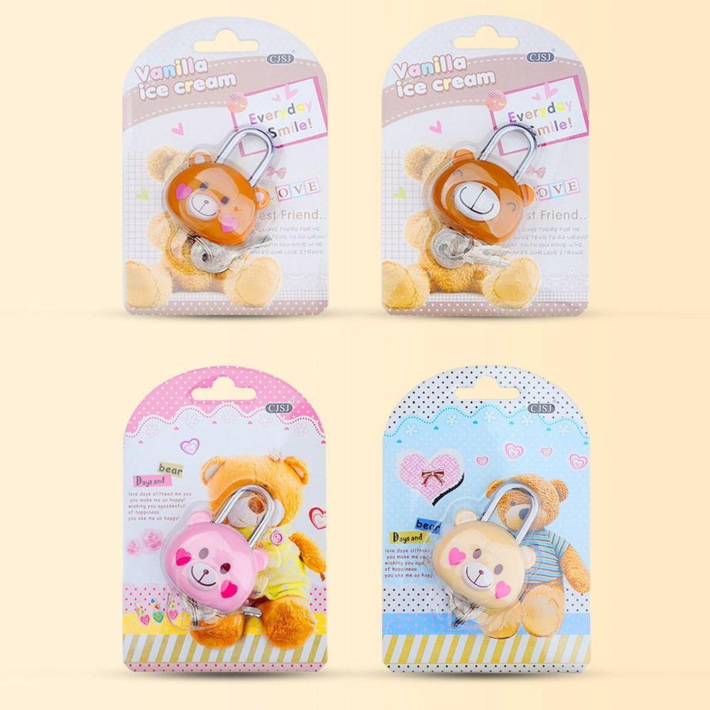 Пластиковый навесной замок Медведь Мультяшный медведь Замок Мини-замок для шкафчика Студент