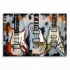 Граффити, абстрактный инструмент, гитара, холст, картина, модная музыка, электрическая/деревянная гитара, настенные художественные фотографии, домашний бар, магазин, декор