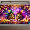 Carnival Mask Ball Theme Party Photography Background, Adult Birthday Party, Family Party Decoration Photography Backdrop Cloth