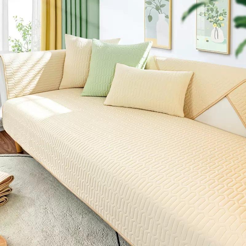 Sofa Cushion Summer Mat Ice Silk Non-Slip Fresh Living Room Combination Sofa Cover All-Inclusive Summer Style Full Covered