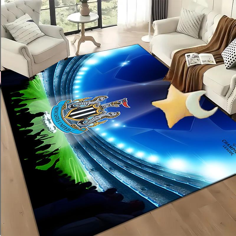 1PC Dynamic Newcastle Football Floor Mat for Living Room, Game Rooms, Office, Bedroom, Office Floor Mat Playful Design, Christmas fan gifts