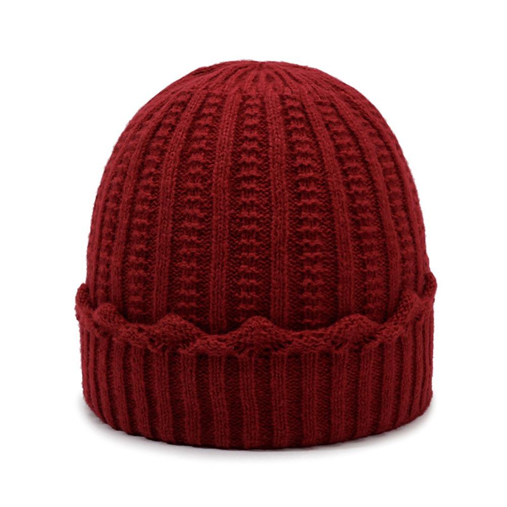 Windproof Coldproof Knitted Hat Thick Beanies Fashion Bonnet Caps  for Women Men