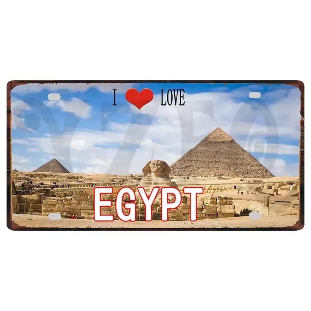 Ибица Египет Мюнхен Хайкидики Город Металлический Знак Оловянная Пластина Винтажный Плакат для Стены Художественный Магазин Клуб Бар Домашний Декор Ретро Знак Путешествия