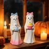 Creative Dessert Inspired Ornaments Halloween Cute Ghost Ornament Resin Figurines with Cake/Cookie Sweet Style Decorations Design for Desktop