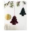 Festive Atmosphere Green Christmas Paper Ornaments Modern Tree Ornaments For Festive Decor Cheerful Decorations
